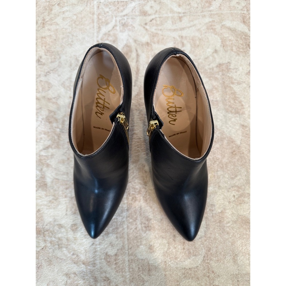 Butter‎ London Black Leather Stiletto Booties NIB - Picture 6 of 7